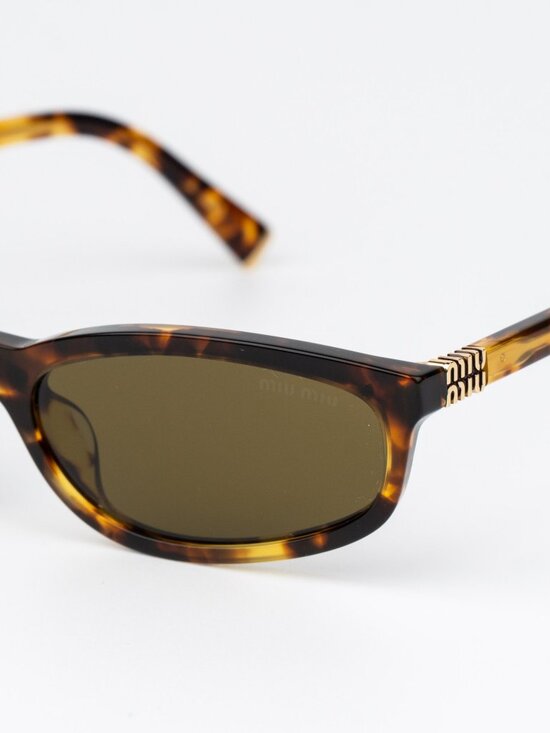 Miu Miu Women Sunglasses Havana Brown Rectangle MUA06S 14L09Z NEW AUTHENTIC main image 7